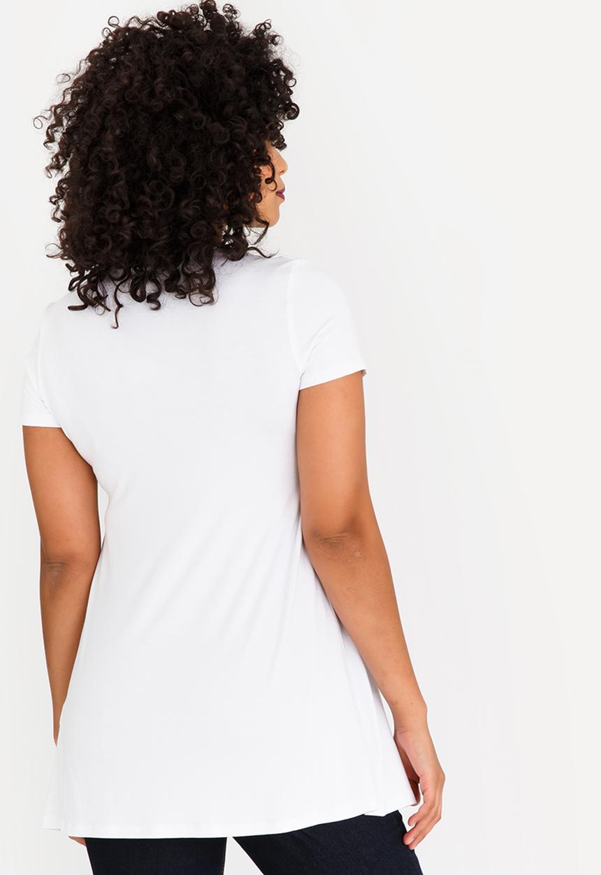 Cherry Melon - Basic Underbust Smock Top White