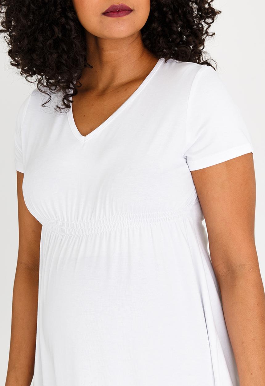 Cherry Melon - Basic Underbust Smock Top White