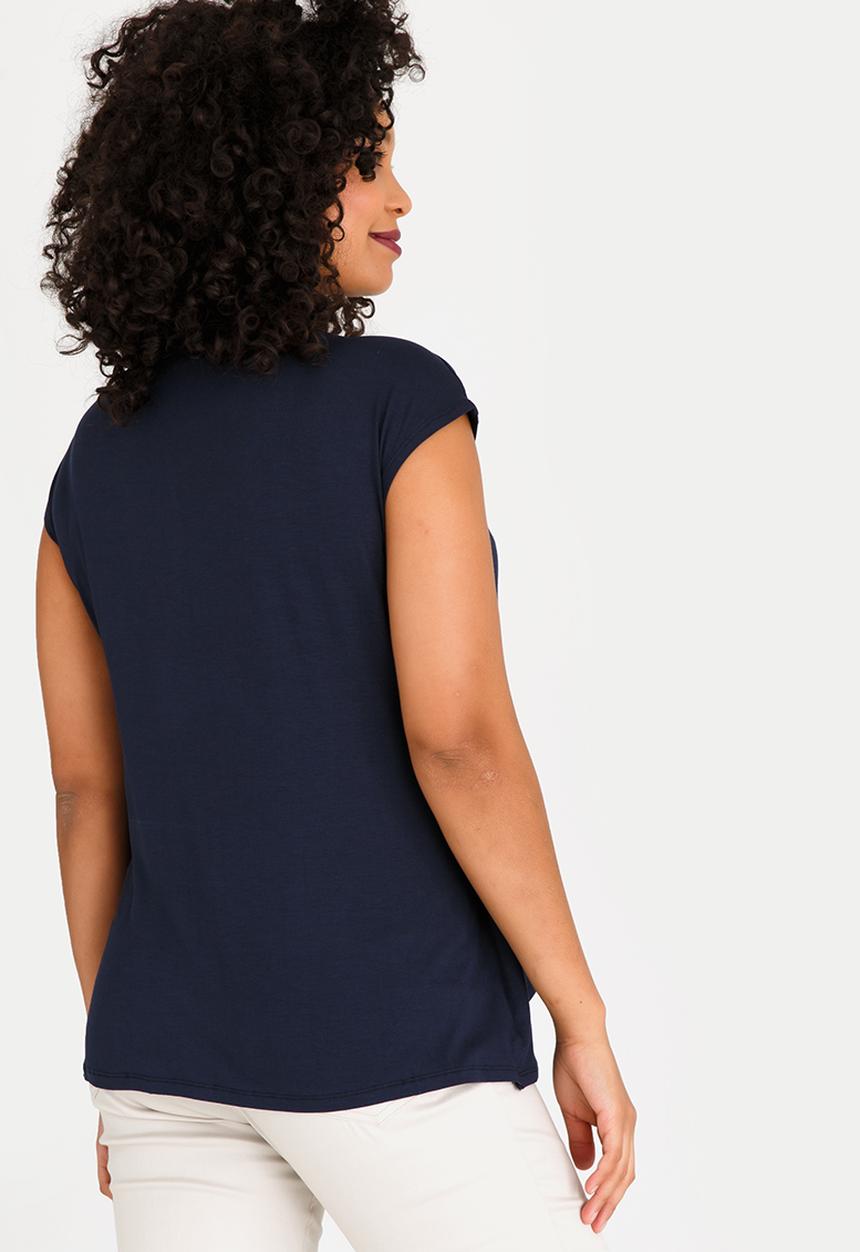 Cherry Melon - Basic Overlay Feeding Top Navy