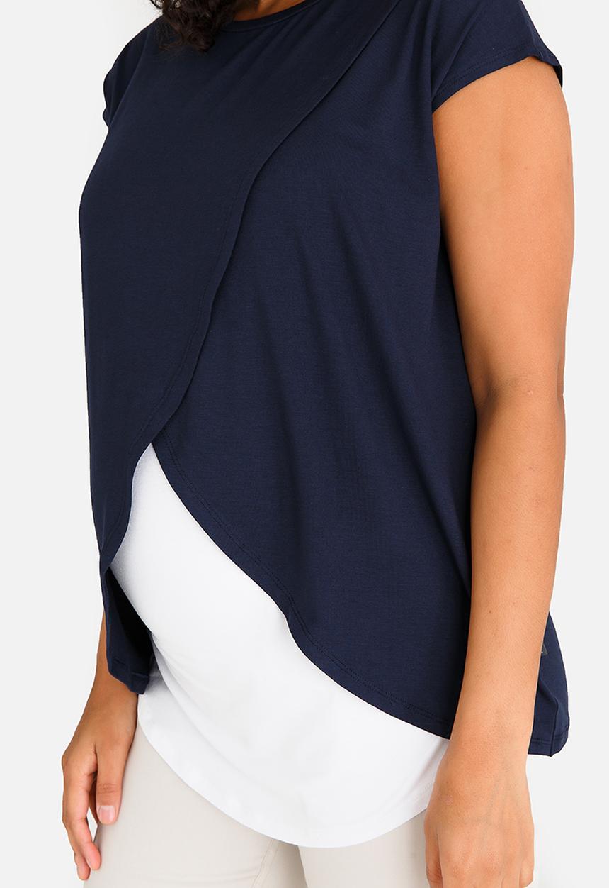 Cherry Melon - Basic Overlay Feeding Top Navy