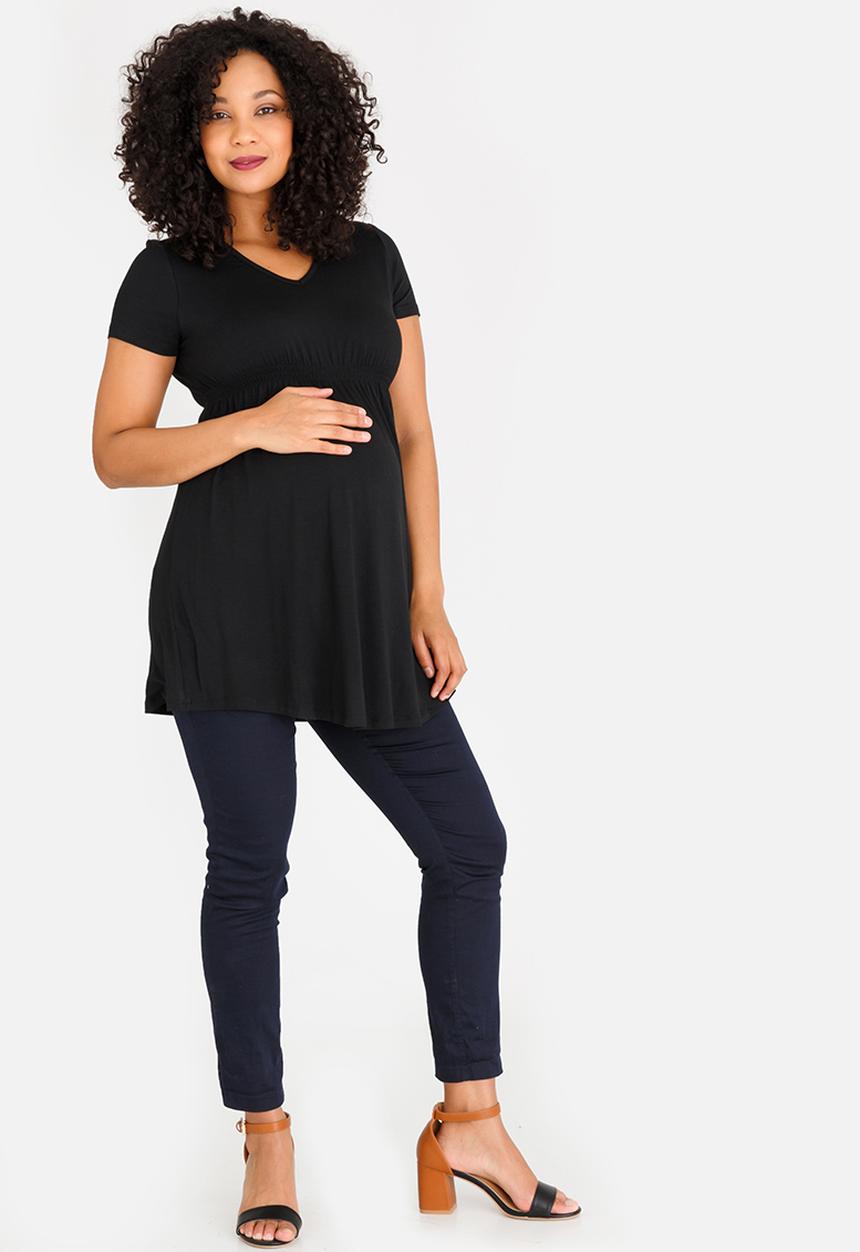 Cherry Melon - Basic Underbust Smock Top Black