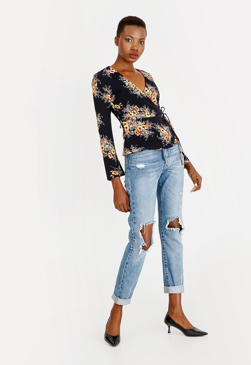 Revenge - Wrap Top Navy