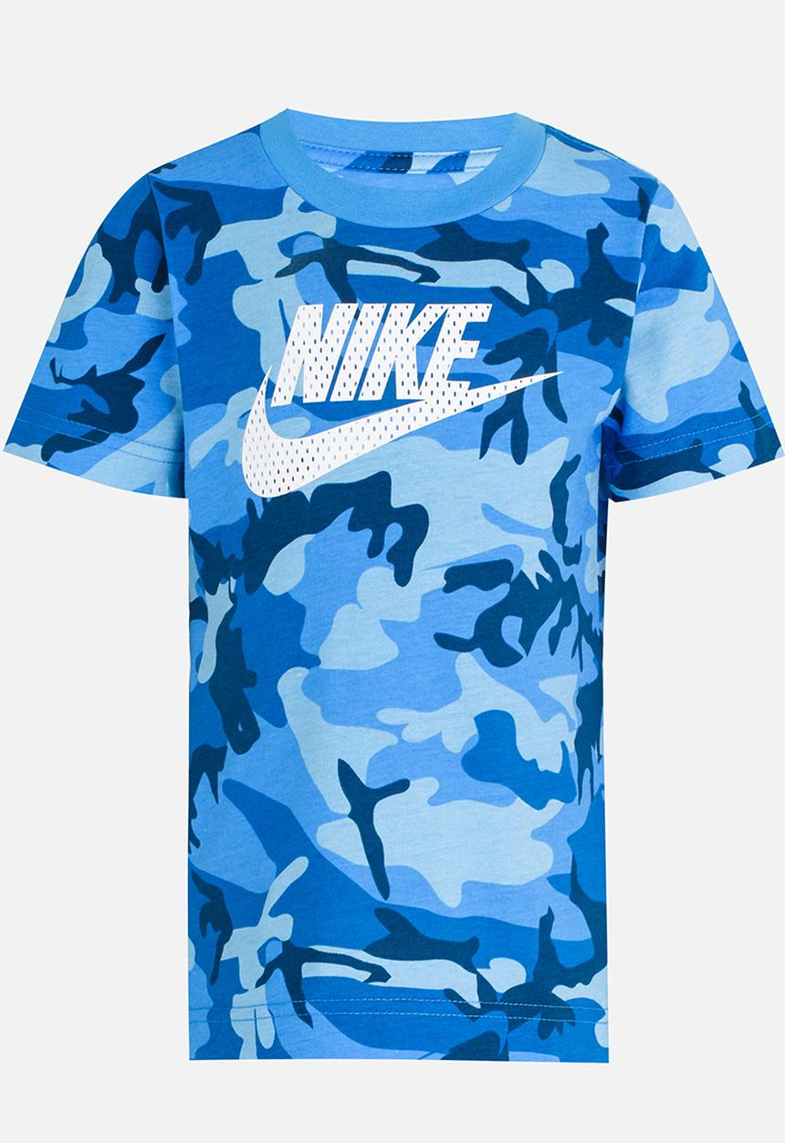 Nike - Nike Mesh Futura Camo Knit Tee Blue