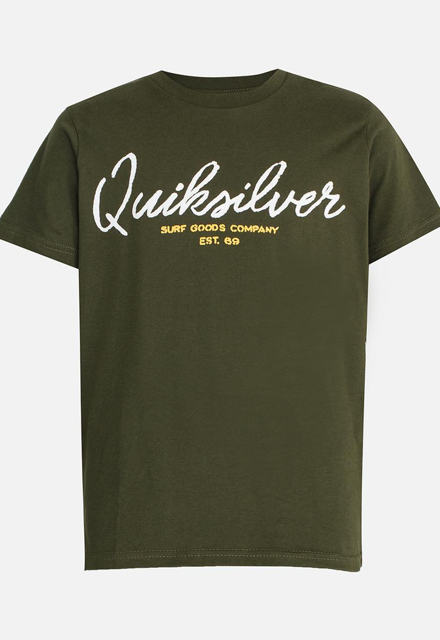 Quiksilver - Double Barrel Boys 3 Tee Khaki Green