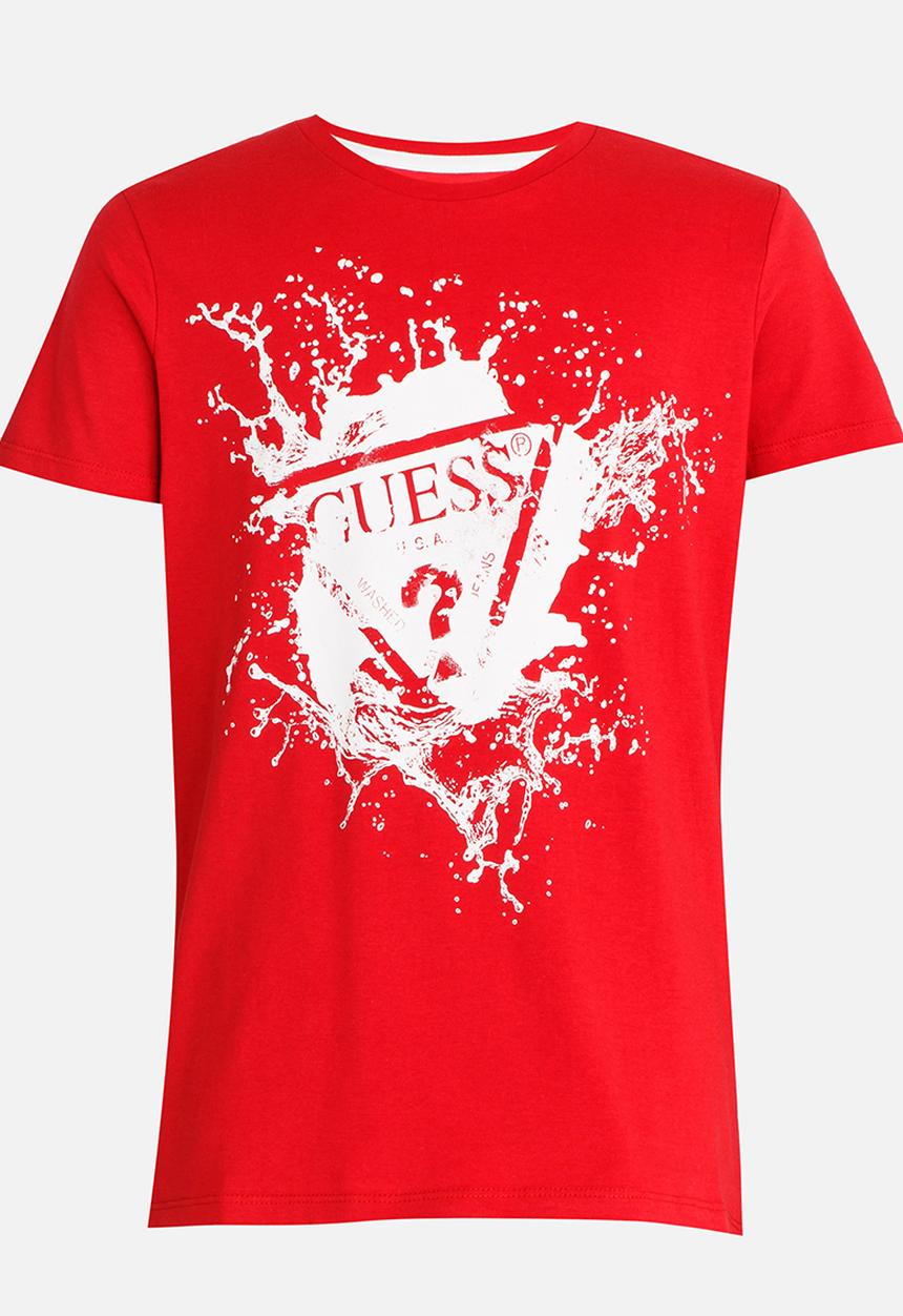 GUESS - Splatter Tee Red