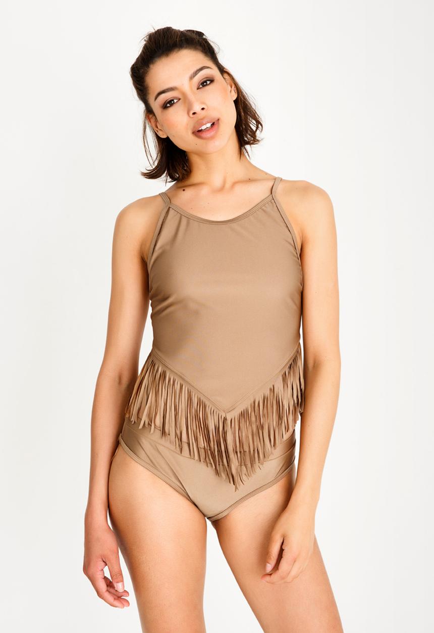 Brave Soul - Martha Tassle Tankini Set Metallic