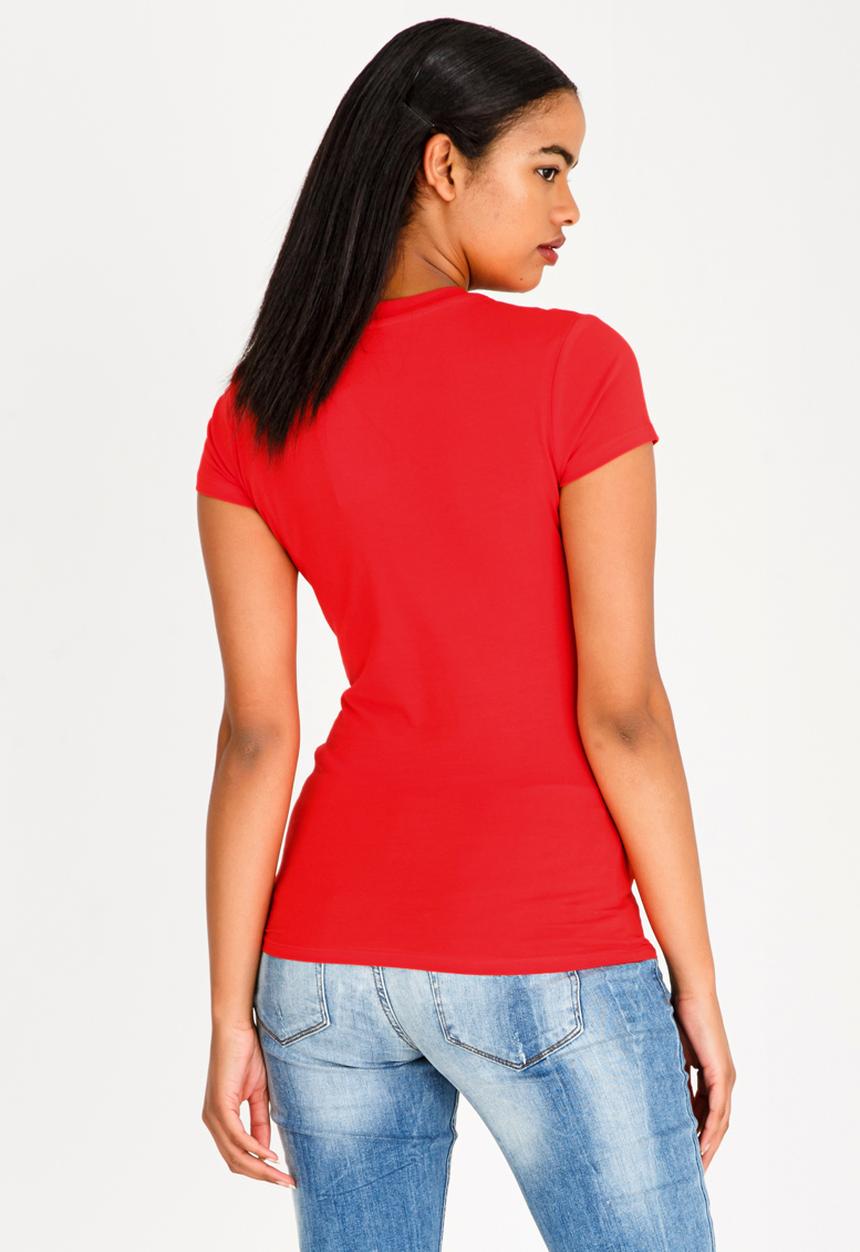 GUESS - Guess V-neck Tee Red