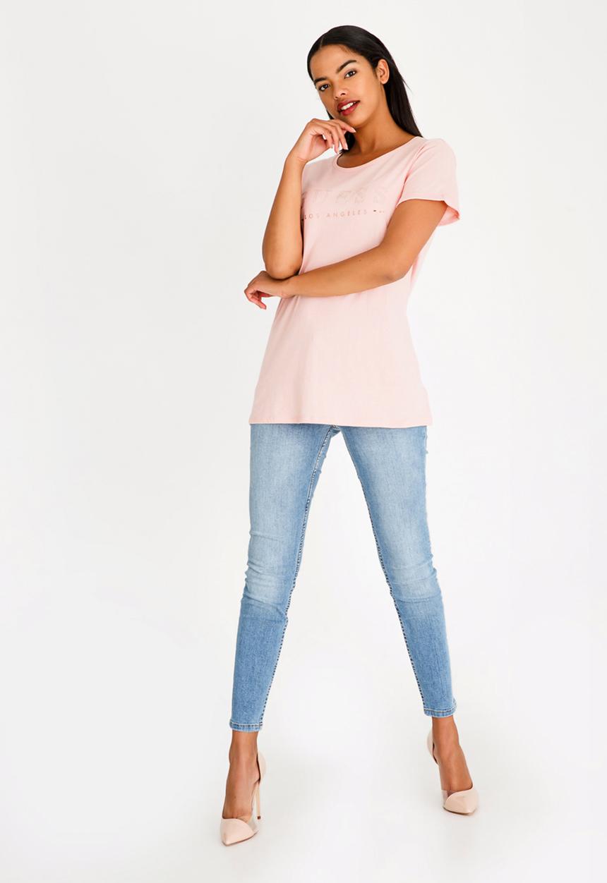 GUESS - Guess Bling Tee Pale Pink