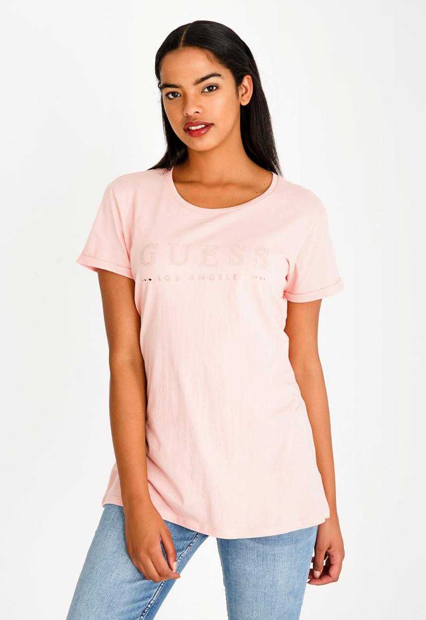 GUESS - Guess Bling Tee Pale Pink