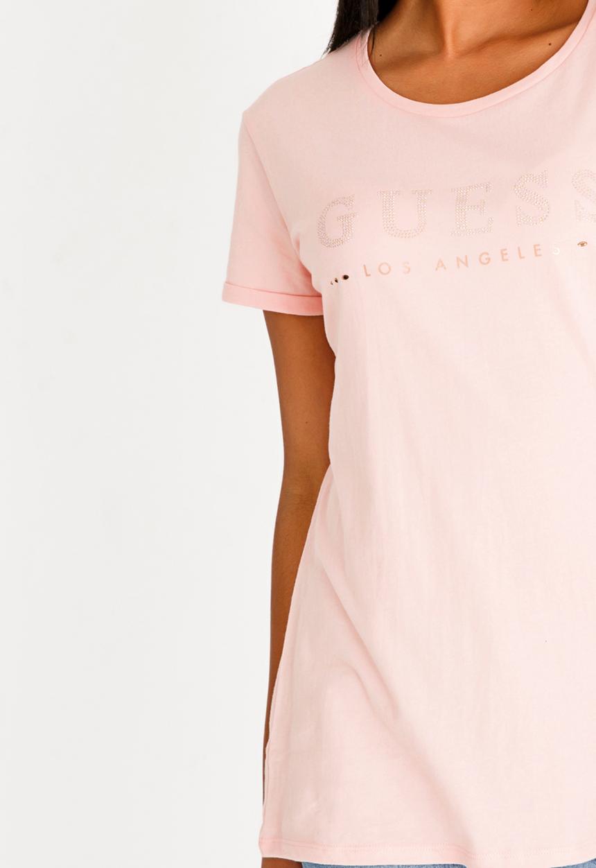 GUESS - Guess Bling Tee Pale Pink