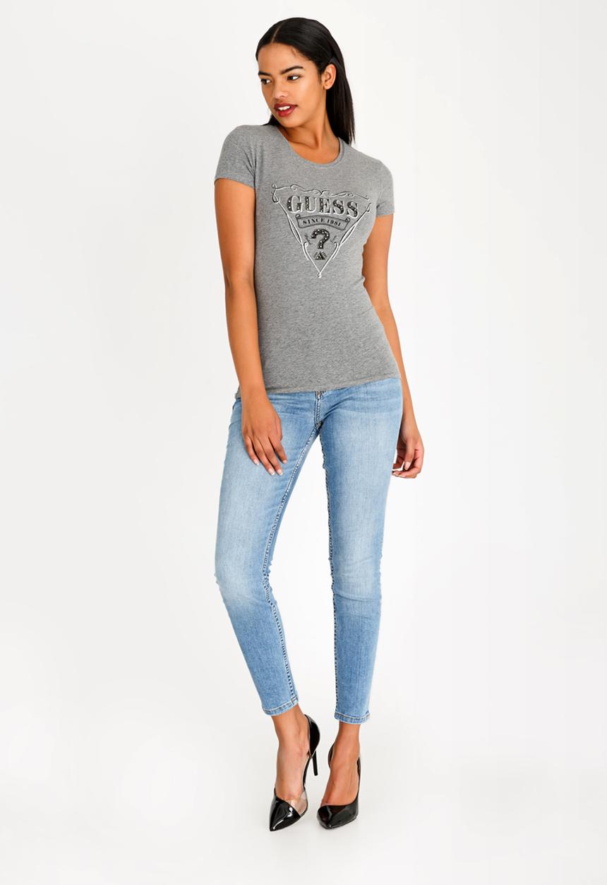 GUESS - Guess Western Logo Tee Grey