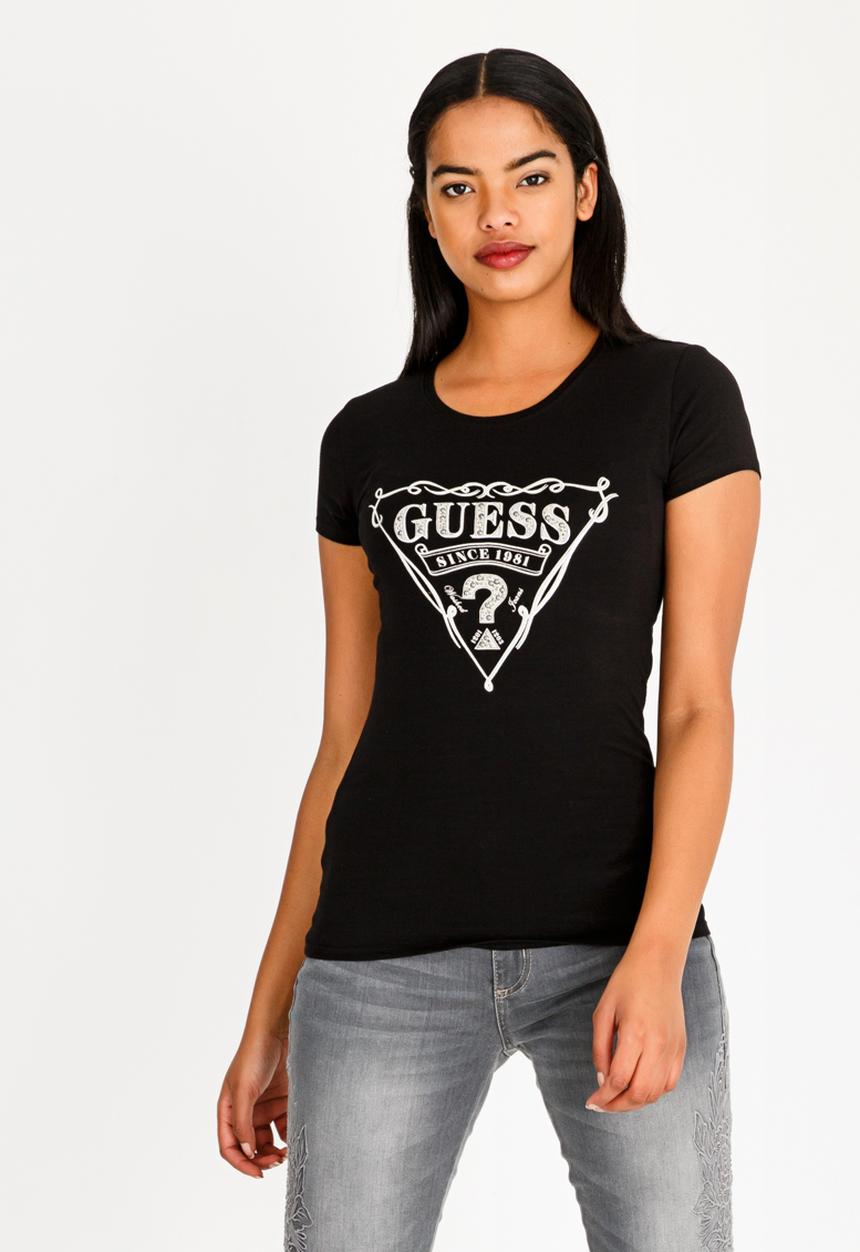 GUESS - Guess Western Logo Tee Black