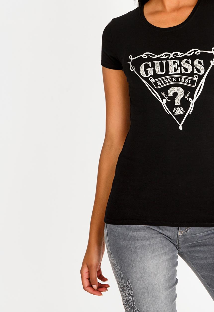 GUESS - Guess Western Logo Tee Black