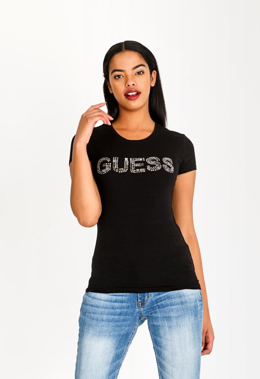 GUESS - Guess Short Sleeve Bling Tee Black