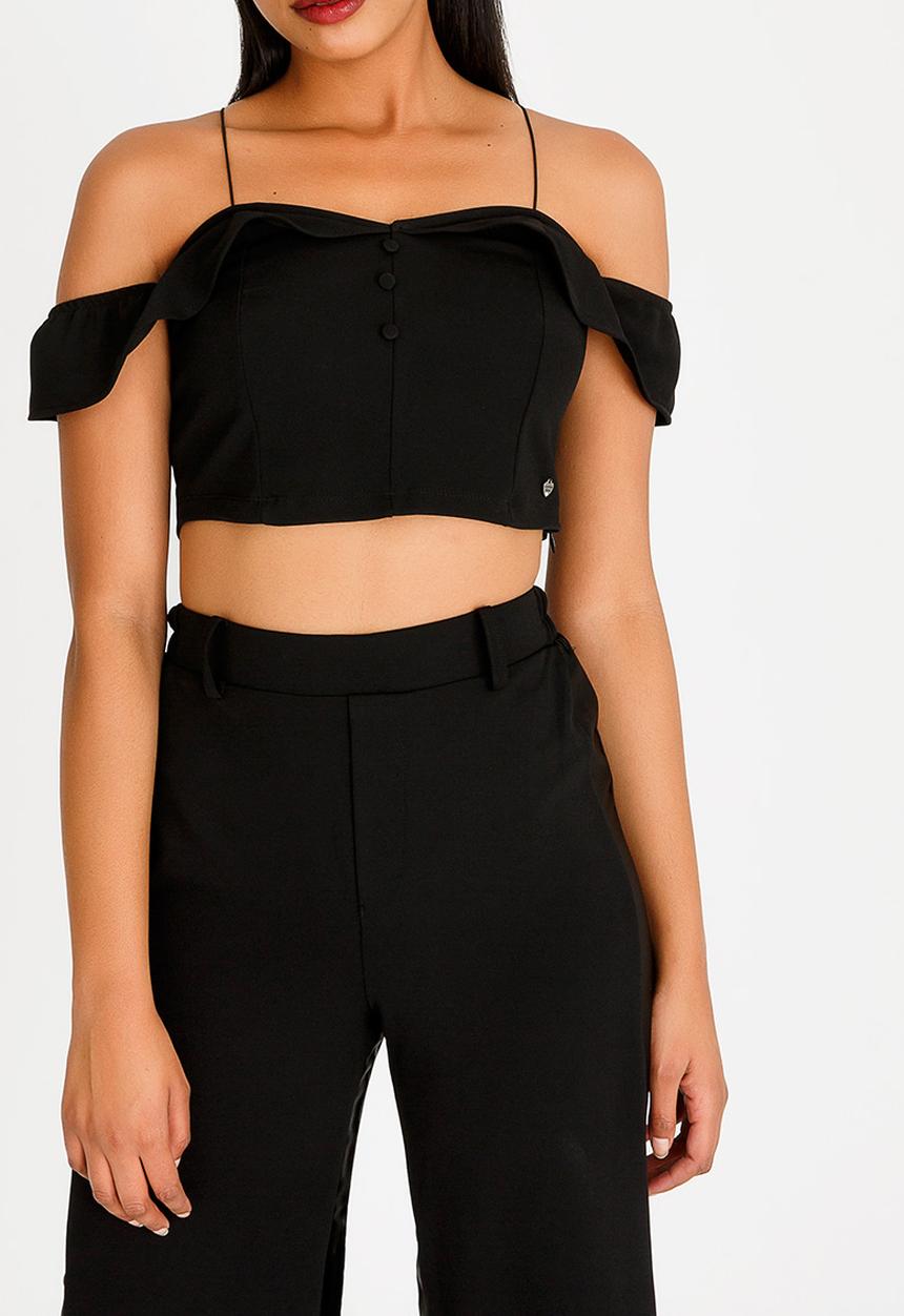 SISSY BOY - Sugar Crop Top Black