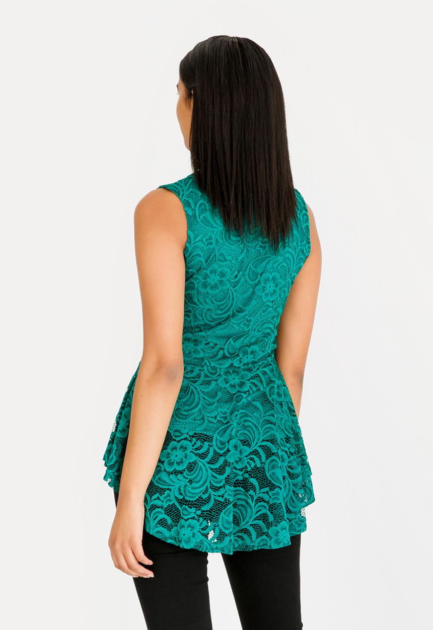Revenge - Zip Through Top Green