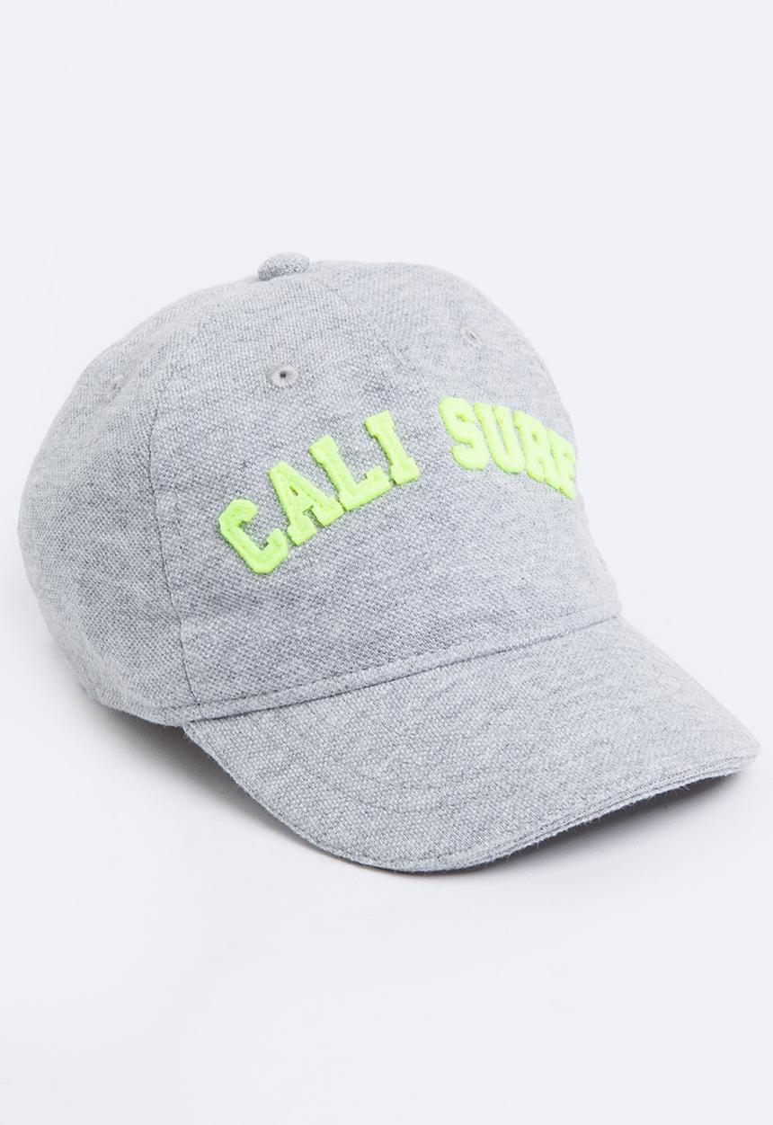 MINOTI - Baseball Pique Cap with Applique Slogan Grey