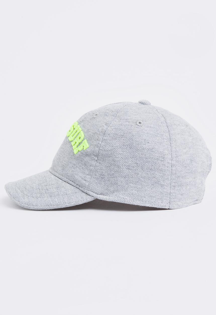 MINOTI - Baseball Pique Cap with Applique Slogan Grey