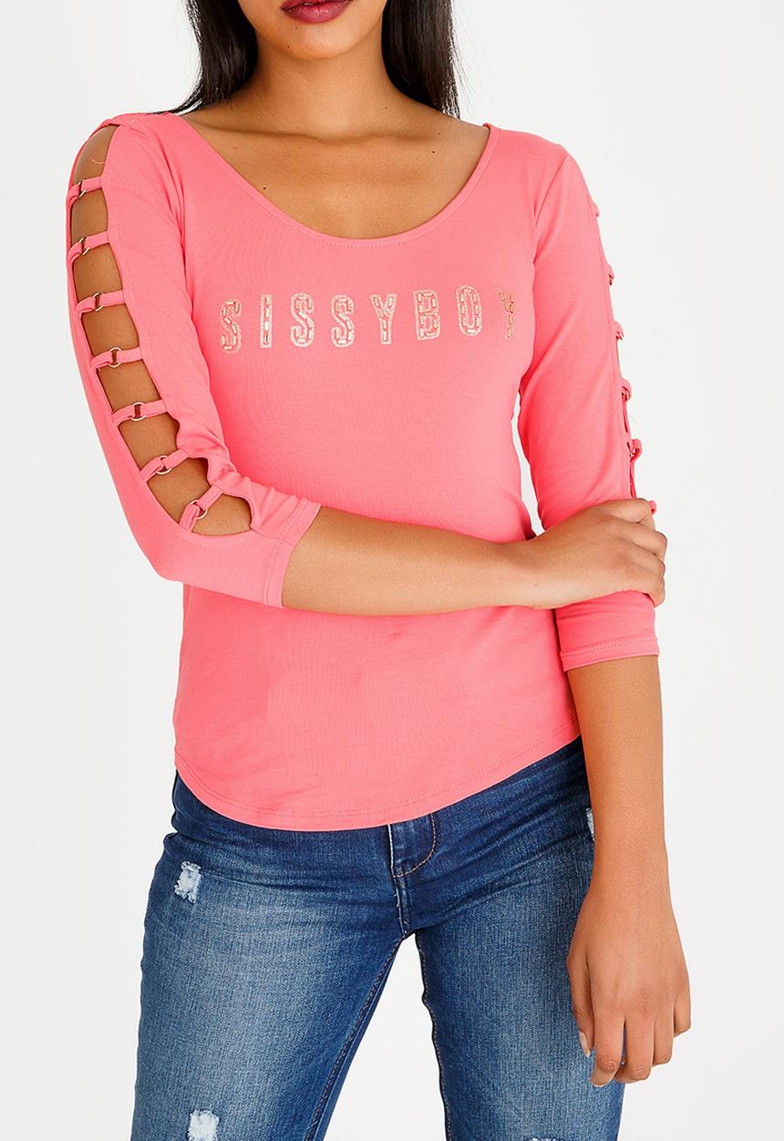 SISSY BOY - Reona One Up Top Coral