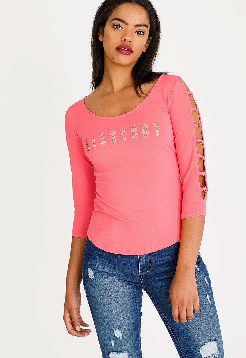 SISSY BOY - Reona One Up Top Coral