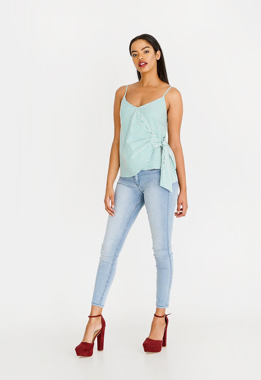 SISSY BOY - Stripe Cami Tee Green
