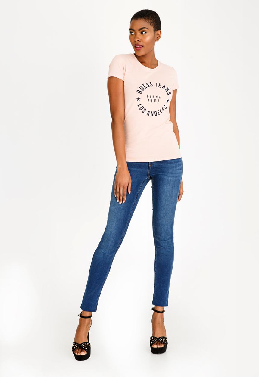 GUESS - Guess Classic Varsity Tee Pale Pink