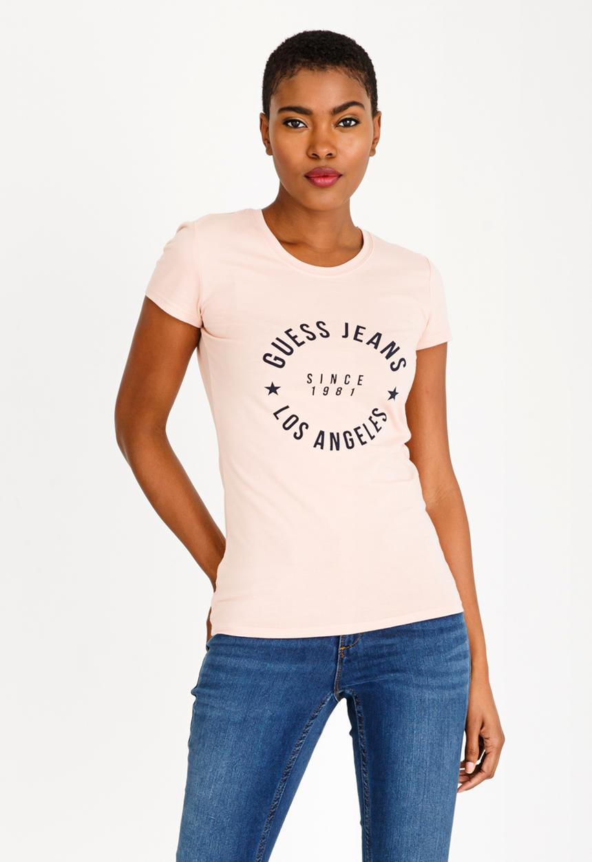 GUESS - Guess Classic Varsity Tee Pale Pink