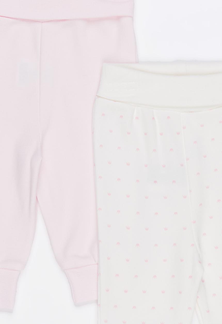 Baby Corner - Printed 2 Pack Pants Mid Pink
