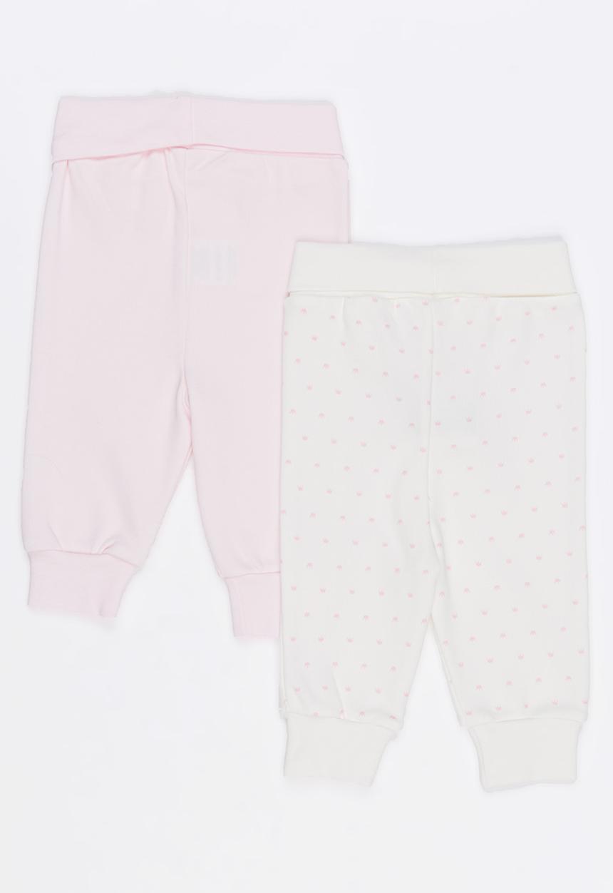 Baby Corner - Printed 2 Pack Pants Mid Pink