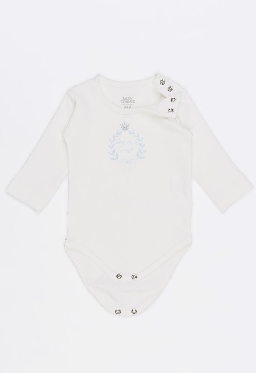 Baby Corner - 2 Pack Long Sleeve Bodysuit Pale Blue
