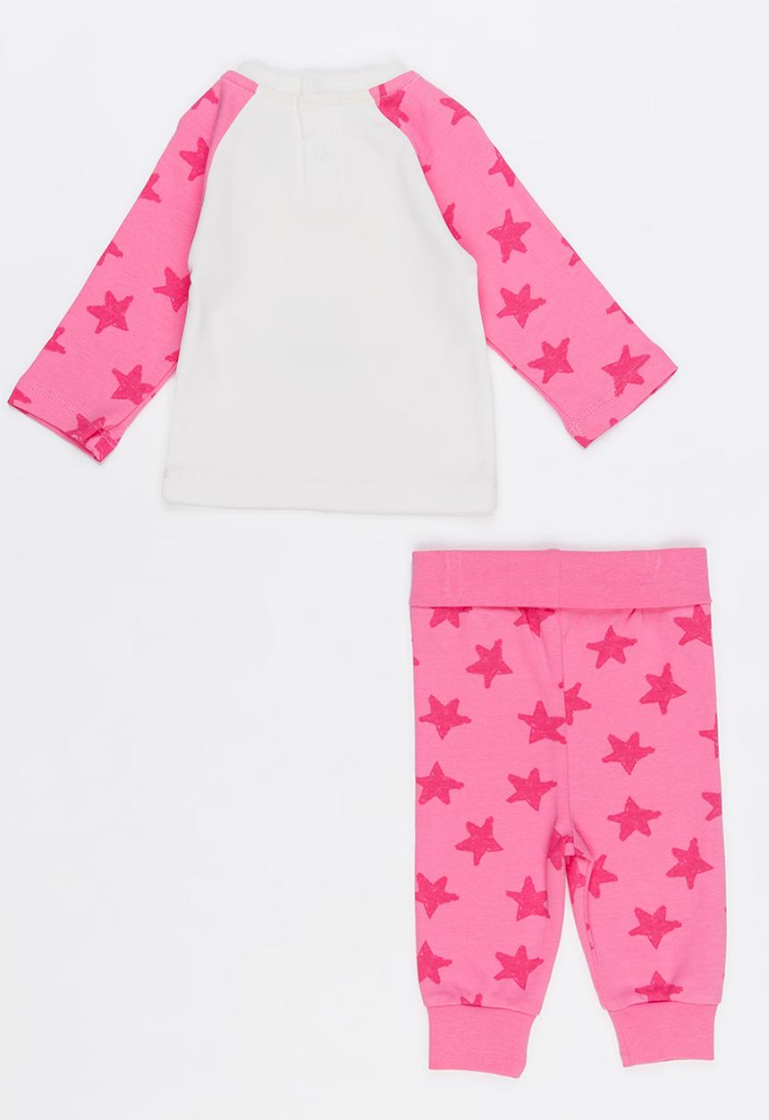 Baby Corner - Star Pj Set Mid Pink