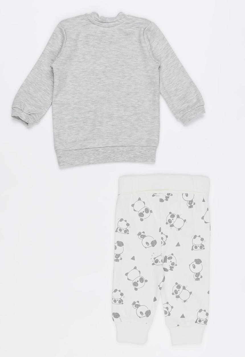 Baby Corner - Printed Pj Set Grey
