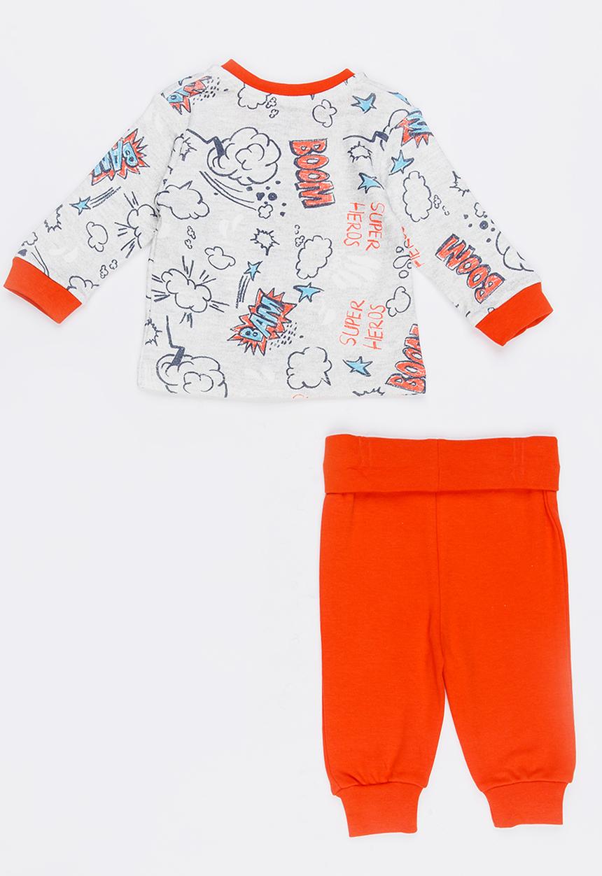 Baby Corner - Super Boy 2 Piece Cardigan Set Multi-colour