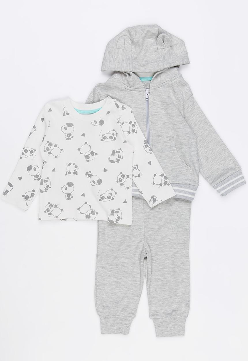 Baby Corner - Panda Sweatsuit Set Grey