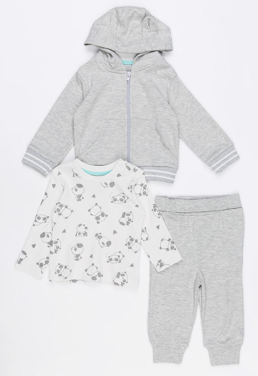 Baby Corner - Panda Sweatsuit Set Grey
