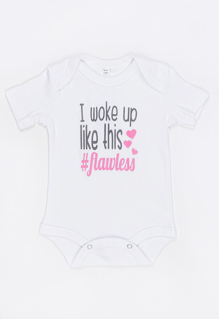 Funky Shop - Slogan Baby Grow White