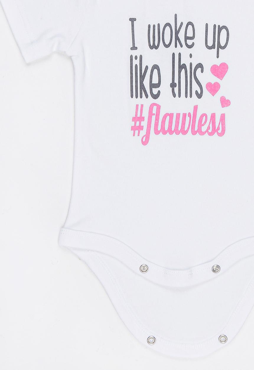 Funky Shop - Slogan Baby Grow White
