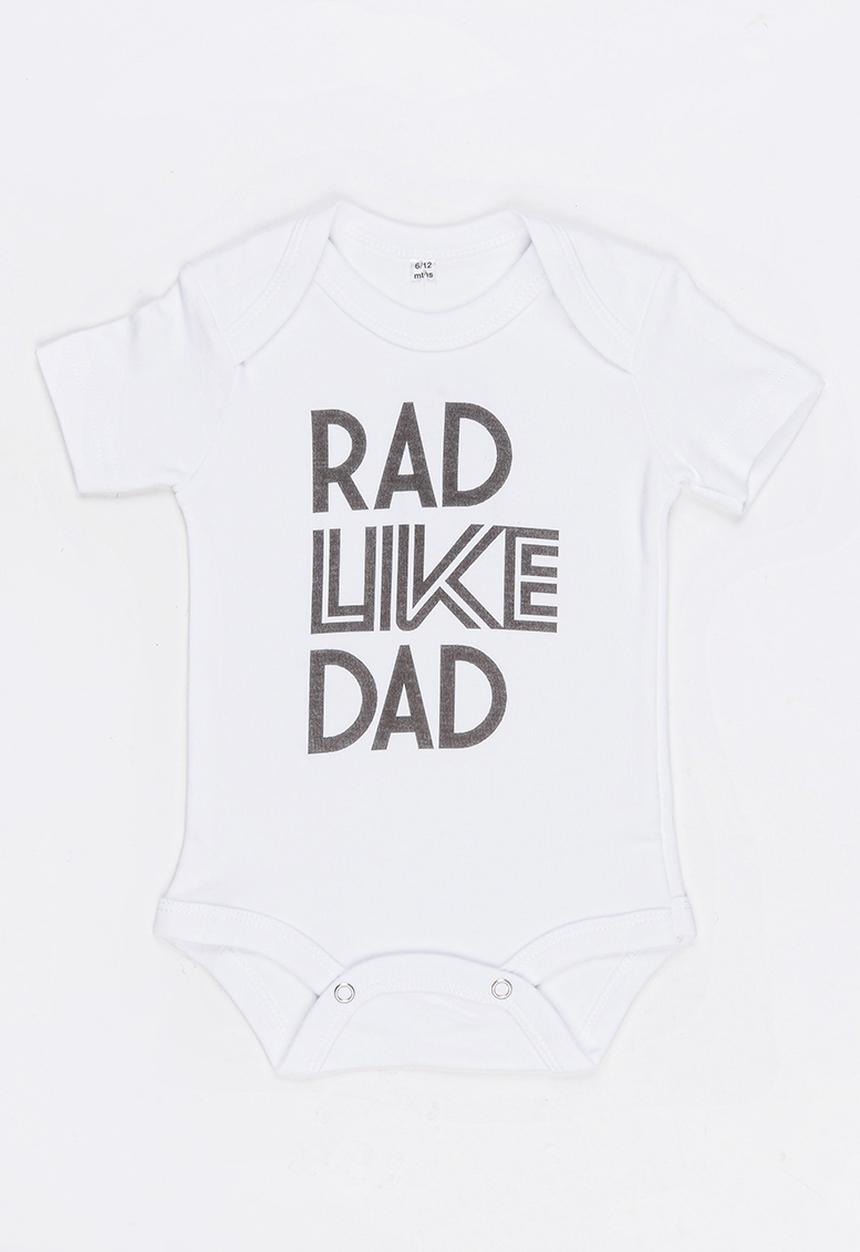 Funky Shop - Rad baby grow - white