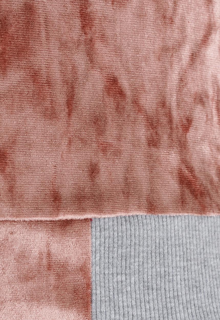 Rebel Republic - Velvet Bomber Jacket Pale Pink
