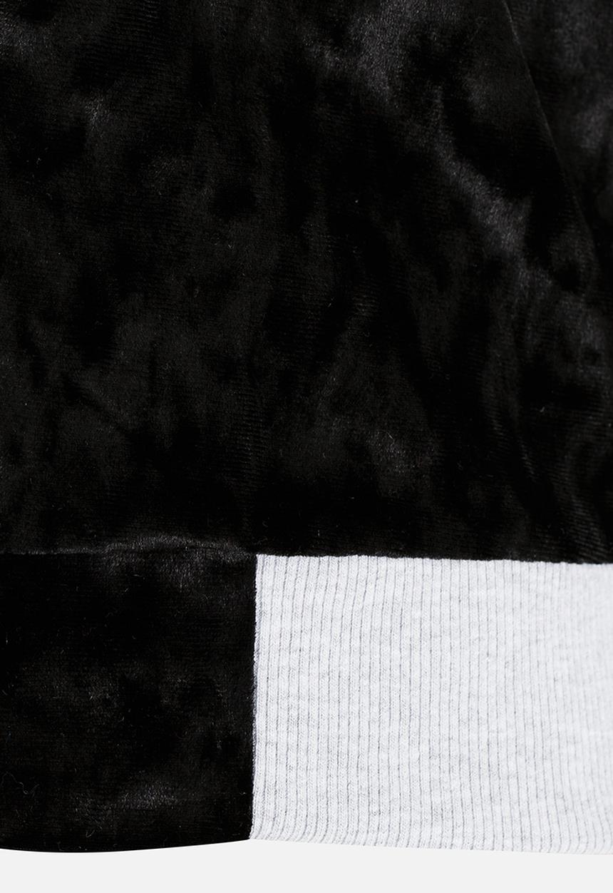 Rebel Republic - Velvet Bomber Jacket Black