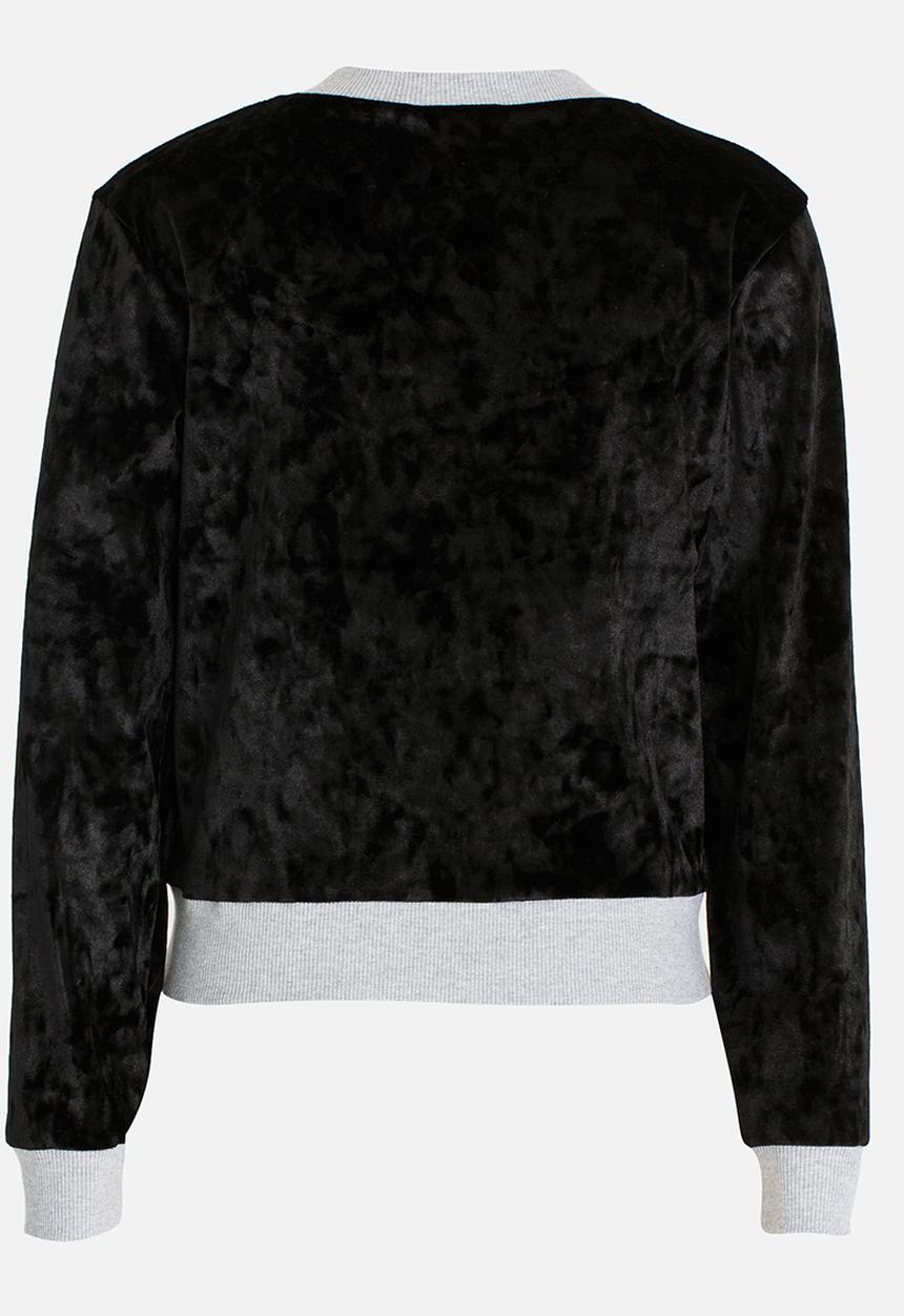 Rebel Republic - Velvet Bomber Jacket Black