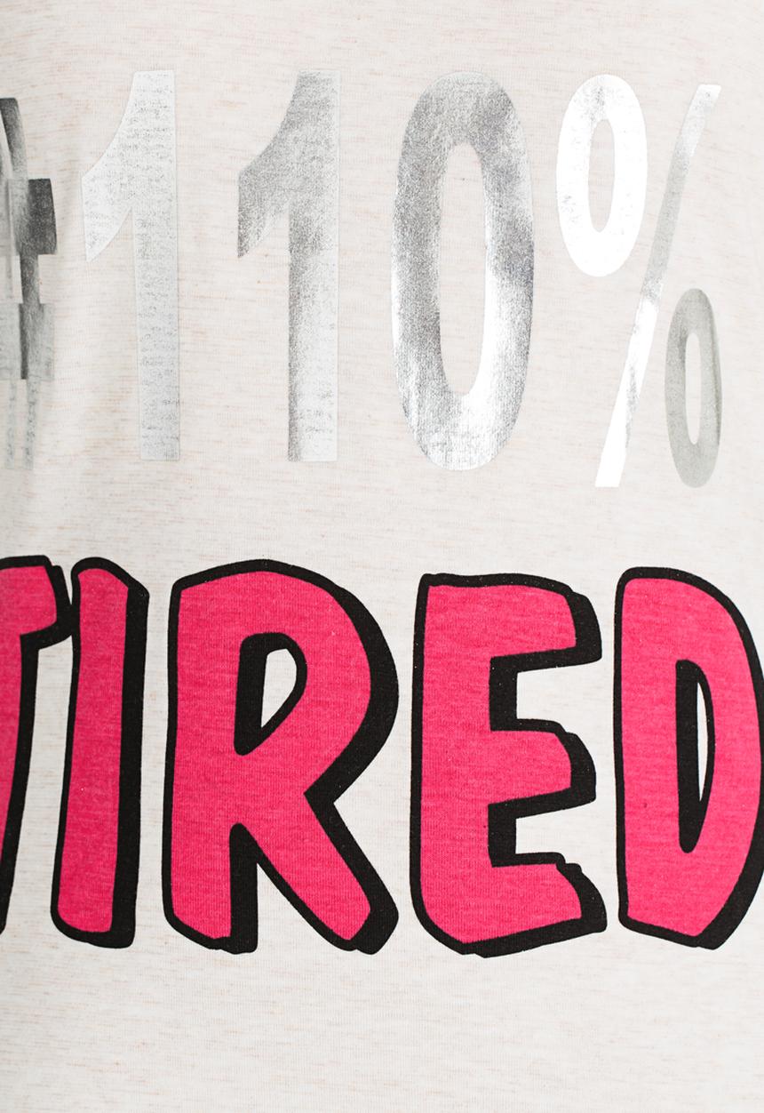 Pop Candy - Printed Pj  Vest Off White