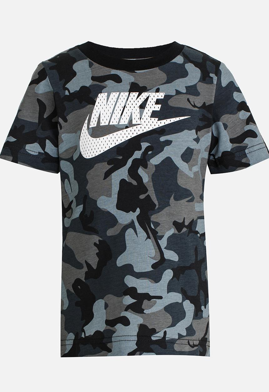 Nike - Nike Mesh Futura Camo Knit Tee Black