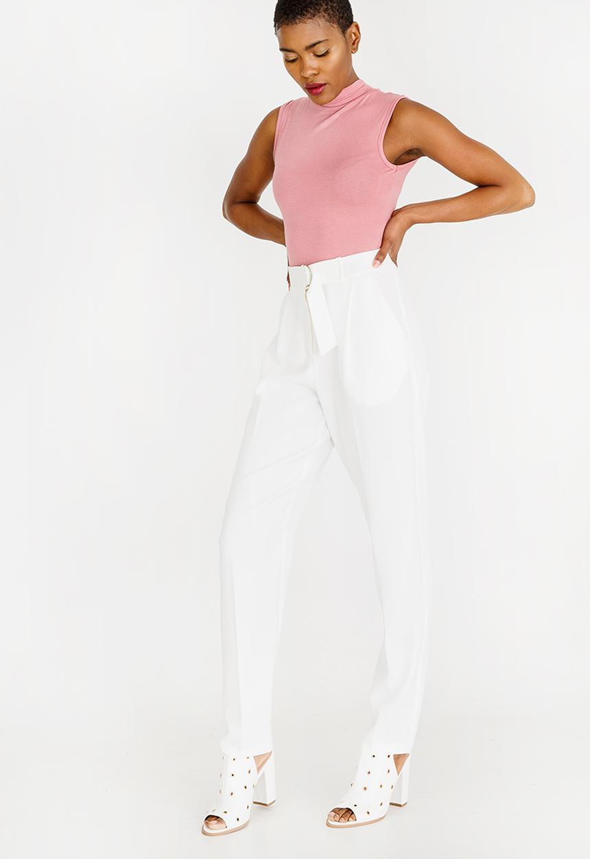 STYLE REPUBLIC - D-Ring Trouser Off White