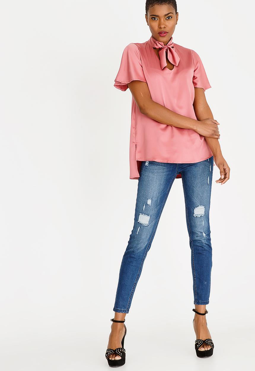 STYLE REPUBLIC - Kitty Bow Blouse Rose