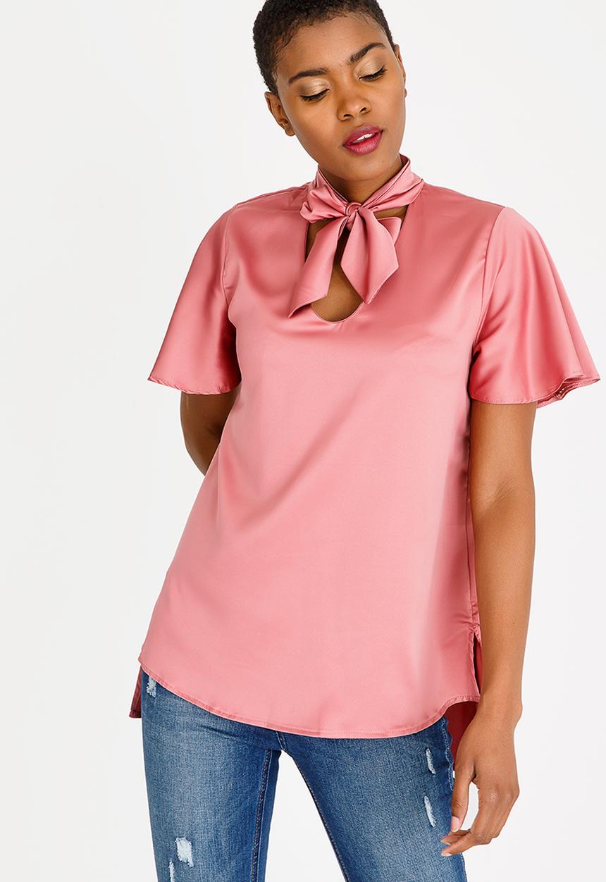 STYLE REPUBLIC - Kitty Bow Blouse Rose