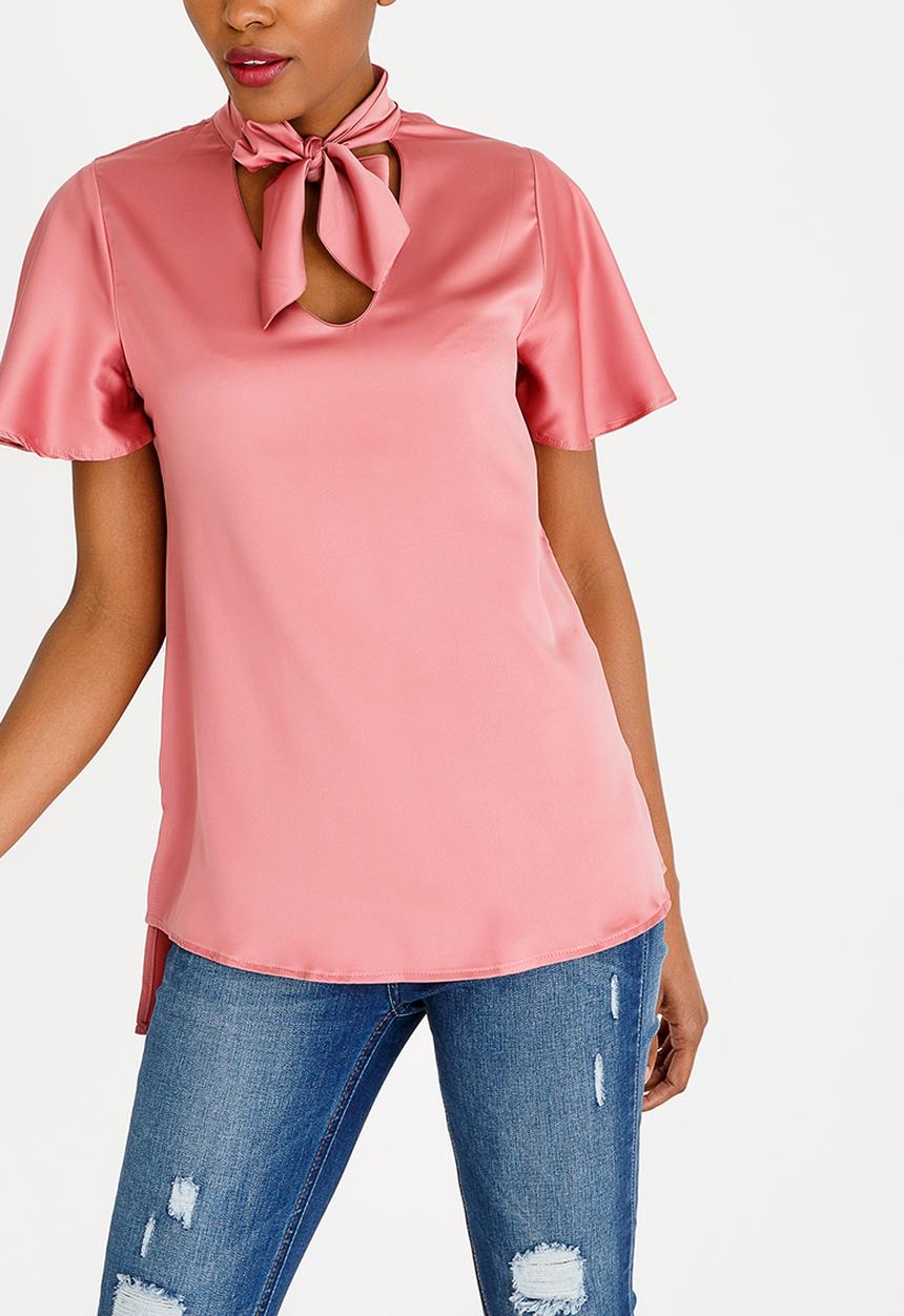 STYLE REPUBLIC - Kitty Bow Blouse Rose