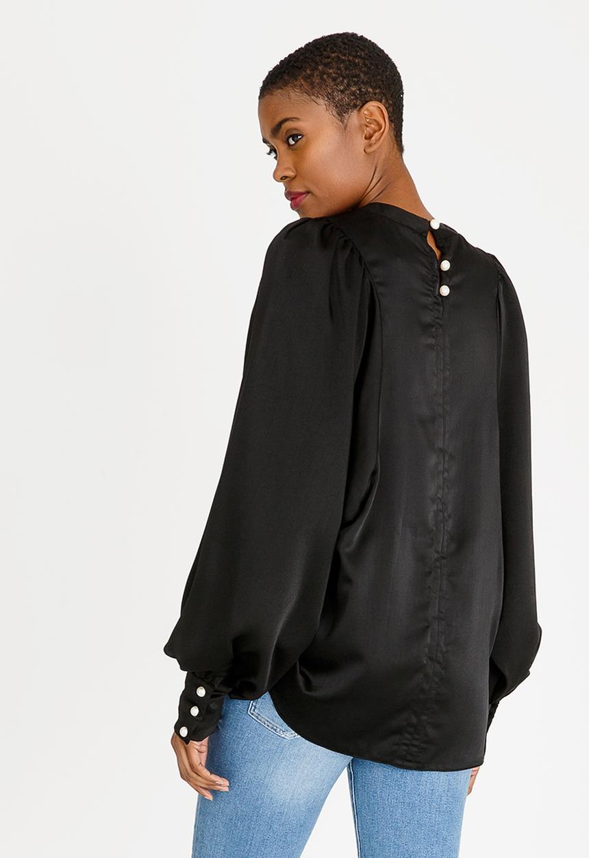 STYLE REPUBLIC - Volume Sleeve Blouse Black