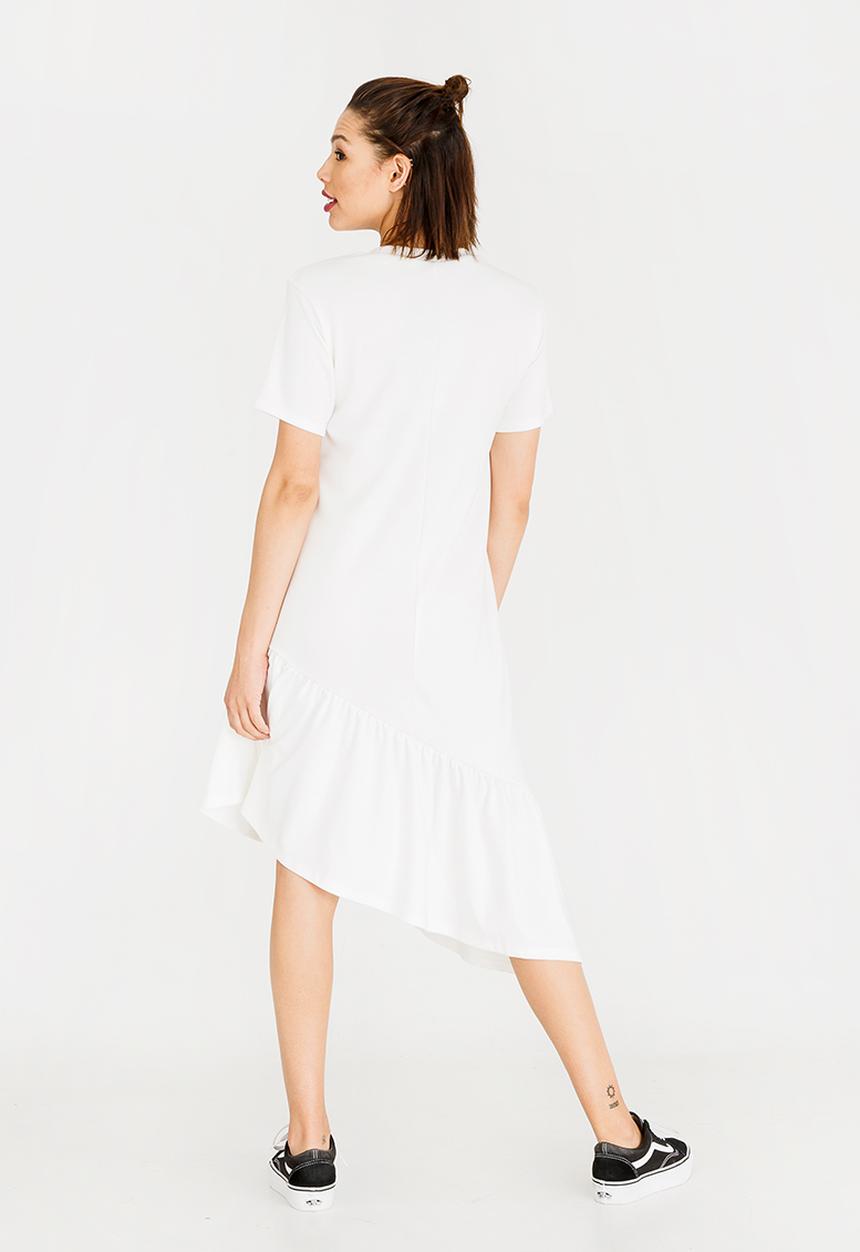 STYLE REPUBLIC - Frill Detail T-Shirt Dress Off White