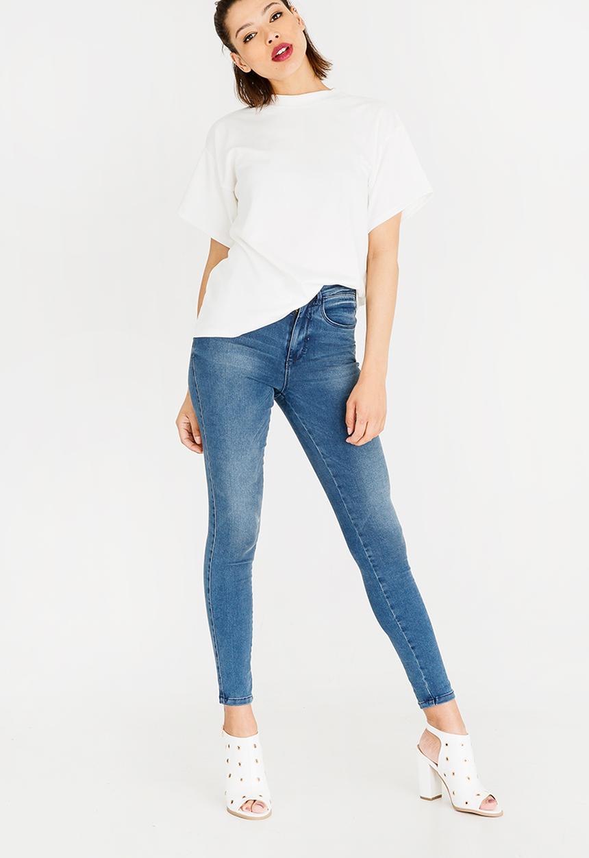 c(inch) - High Neck T-Shirt Off White